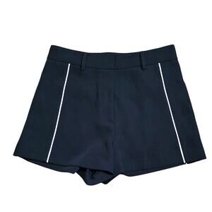 Victoria's Secret tailored black dress shorts white piping stripes Size 6